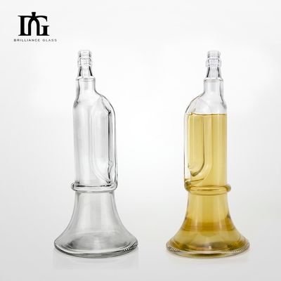 カスタマイズされたガラスカラー素材 ガラス酒瓶 ジン 500ml 700ml 鉛のない