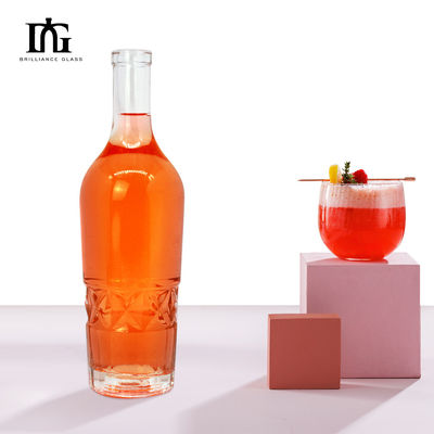 受け入れられるOEM/ODM ヨーロッパのスタイル 贅沢 700ml 750ml ユニークなウイスキー・ラム・ジン ガラスボトル