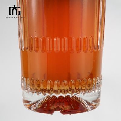 700ml/750ml/1000ml クリアグラス 丸い 空のワインとラムボトル コルク密封タイプ