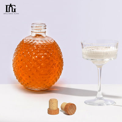 ガラスカラー素材 1Lボトル カスタムジンのためのコルク付き ウィスキーウォッカ 500ml 700ml 750ml