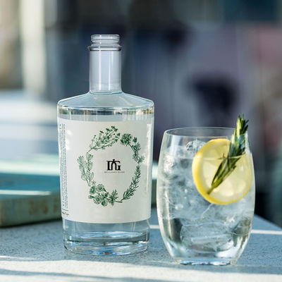 オーダーメイド 刻画 熱印花 ガラスボトル 700ml 750ml ウイスキー ウォッカ 厚い底