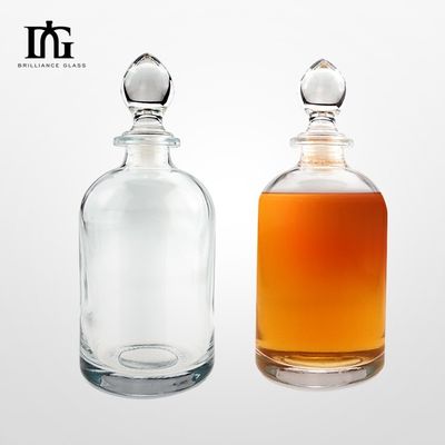 500ml クリアグラス フルーツワイン 酒瓶 コルク彫り付きの表面操作