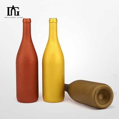 500ml/750ml容量 赤ワインとアルコールのためのカスタムマット色のガラスワインボトル