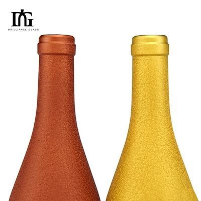 500ml/750ml容量 赤ワインとアルコールのためのカスタムマット色のガラスワインボトル