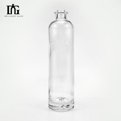 OEM/ODM 受け入れられる 750ml ウォッカ 酒 金属蓋とコルクスクリューキャップのガラスボトル