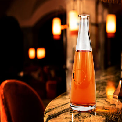 高級 方形 750ml ジン ウイスキー グラス ボトル 画面印刷 熱印鑑