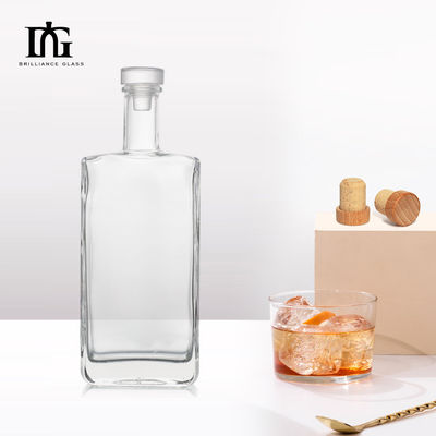アルコール飲料 ガラスのボトル コークストッパー カスタムデザイン 750ml Square
