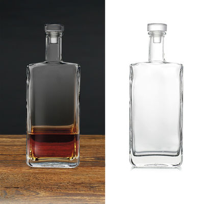 アルコール飲料 ガラスのボトル コークストッパー カスタムデザイン 750ml Square