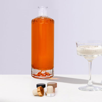 密封タイプ カルク 750ml カスタムデザインの酒瓶のためのグラスワインボトル