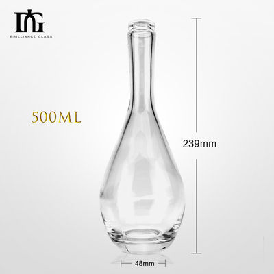 500ml/700ml/750ml 端 調整可能 スリム ロング ネック シャンパン ウォッカ グラス ワイン ボトル