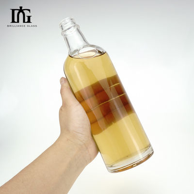 容認される顧客のロゴ 550ml リキュアと飲料のためのカスタムガラスボトル スクリューキャップ
