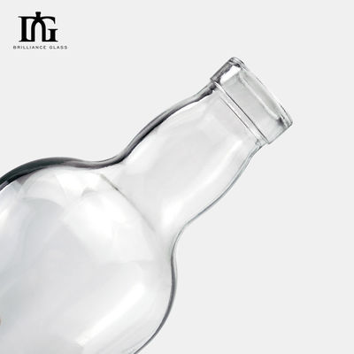 グラスボトル ウォッカ ジン 500ml ウイスキーボトル コークロゴ 客のロゴは受け入れられます