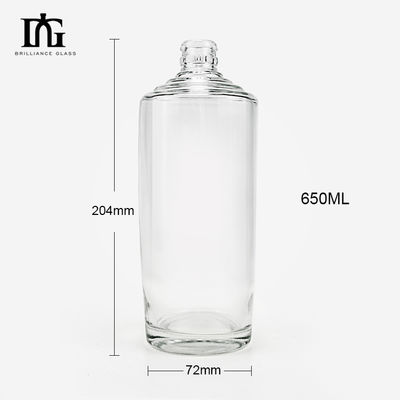 650ml ガラスの酒瓶 ウォッカ ジンボトル コルク付き おいしい体材 ガラス