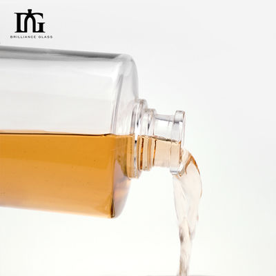 ガラスカラー 500ml 透明 丸 空き 石灰色のガラス 酒 ワイン ウィスキー ウォッカ 蓋が塞がれたボトル