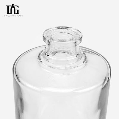ガラスカラー 500ml 透明 丸 空き 石灰色のガラス 酒 ワイン ウィスキー ウォッカ 蓋が塞がれたボトル