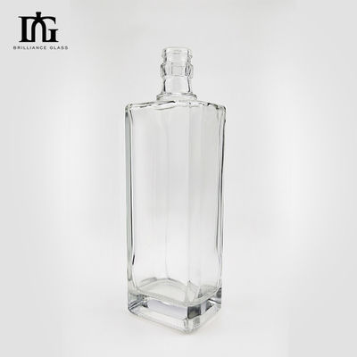 500ml Square Clear Empty Brandy ウィスキーガラスボトル OEM/ODMが受け入れられる