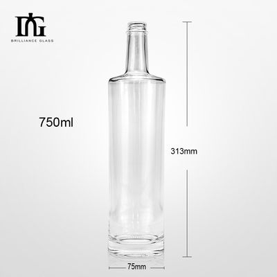 彫刻 クラシック 空 500ml カスタム クリント クリア 丸い ガラス ボトル