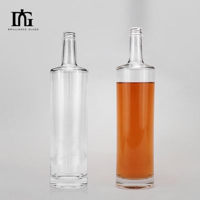 彫刻 クラシック 空 500ml カスタム クリント クリア 丸い ガラス ボトル