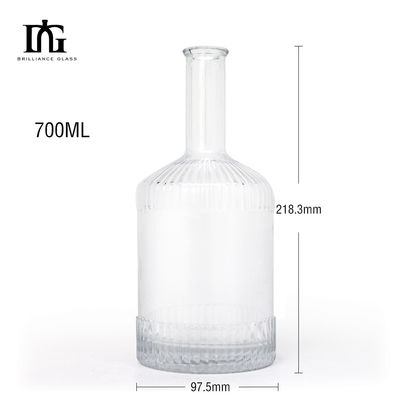 500ml/700ml 高級透明スクリューキャップ ブランデージュース飲料ガラスボトル