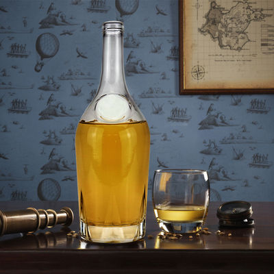 酒瓶 330ml ガラス 空っぽのスピリット アルコールショットボトル コルクとスクリューキャップ