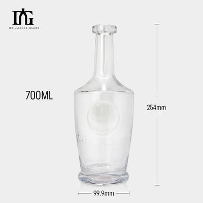 OEM/ODM 受け入れられる 750ml スーパー フリント ガラス 空き酒瓶 ウイスキー ジン ウォッカ