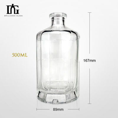 ウォッカ/ブランデー/ウイスキー/テキラ/ラムの包装用 500ml 700ml 空の酒類ガラスボトル