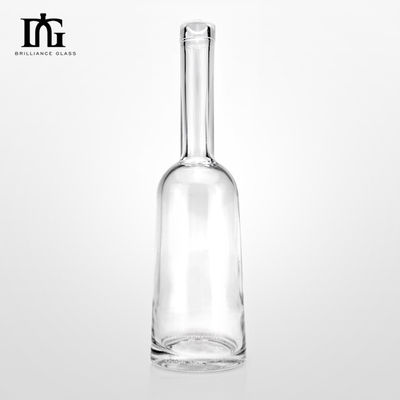 グラスワインボトル ハイ・フリント・スピリット 100ml 丸い形 ロングネック コルクで空っぽ オーダーメイド