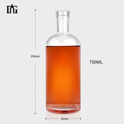 375ml 500ml 750ml 1000ml グラス ウォッカ スピリット ジン ボトル 表面操作が刻まれています