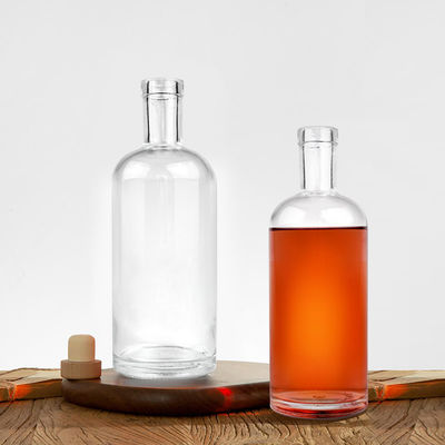 375ml 500ml 750ml 1000ml グラス ウォッカ スピリット ジン ボトル 表面操作が刻まれています