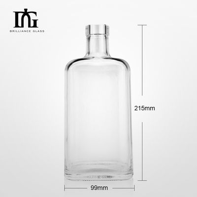 オーダーメイド ロゴ 700ml 方形のガラスボトル ウイスキー ブランデー ジン ウォッカ その他