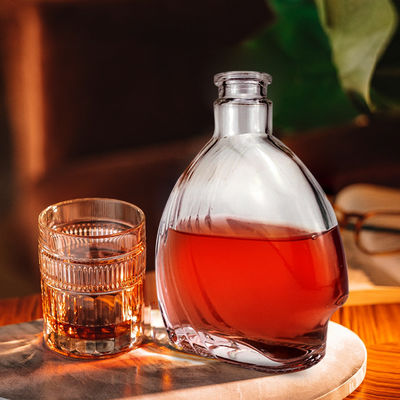 500ml フリント ガラス ボトル リクオール オーダーメイド デザイン と CORK 密封タイプ