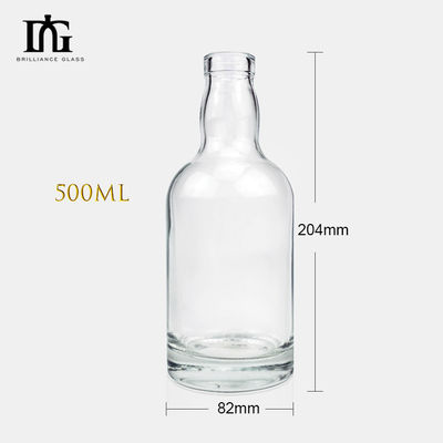 375 ml 500 ml ショートウイスキー 水晶ガラスボトル ホットスタンプと電圧塗装