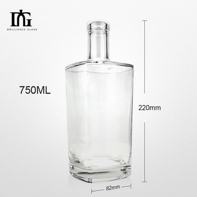 500ml/750ml 酒類のためのガラスボトル ベース素材 ガラススクリーン印刷 熱スタンプ