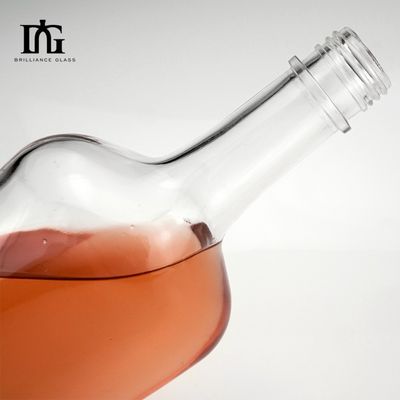 250ml/500ml/700ml/750ml オーダーメイド ガラス ウォッカ ウィスキー ジン ボトル スクロール キャップ