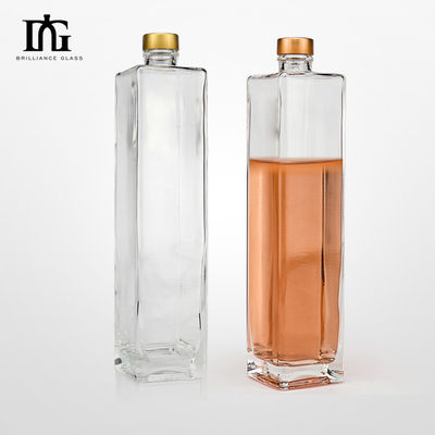 ベース素材 カークとスクリューキャップのガラスボトル 700ml 透明な空のウイスキーボトル