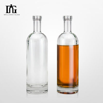 OEM/ODM 許容 500ml 700ml 透明ガラスボトル 酒類用 ウォッカ 密封タイプ CORK