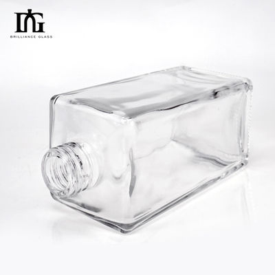 オーダーメイド 丸い形 700ml 透明 空のガラスの酒瓶 ウイスキー ウォッカ テキラ