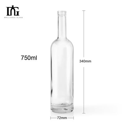 ホット 空 750ml リコア ジン ウィスキー 500ml ウォッカ ブランデー スピリット 飲料用 ガラスボトル
