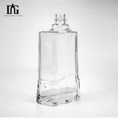 250ml/500ml/700ml/750ml スクウェア・リコアボトル コルク付き 厚いガラス底