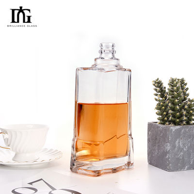 250ml/500ml/700ml/750ml スクウェア・リコアボトル コルク付き 厚いガラス底
