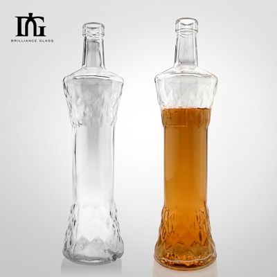 クリア 空白 ブランデー ウイスキー ラム ジン 飲み物 ワイン ガラス コーク付き酒瓶