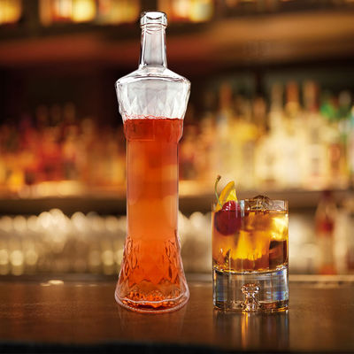 クリア 空白 ブランデー ウイスキー ラム ジン 飲み物 ワイン ガラス コーク付き酒瓶