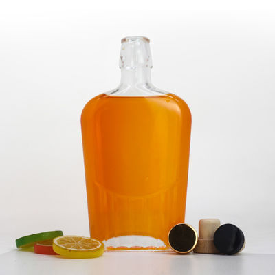 750ml/1000ml 酒類のためのガラスボトル ウィスキー・ラム・ジン・テキラ・ブランデー 彫刻されたコルクストップ