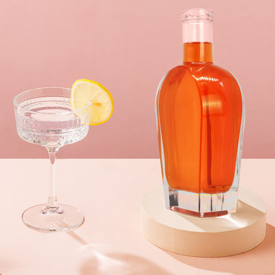 ウィスキー 酒 ジン ラム ウォッカ ガラスボトル ガラスコルク 450ml 700ml 750ml コラー素材