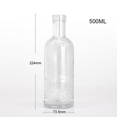 アシド・エッチ 表面操作 飲料用ガラスボトル 750ml容量 透明
