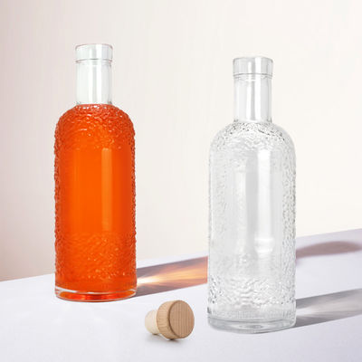 アシド・エッチ 表面操作 飲料用ガラスボトル 750ml容量 透明