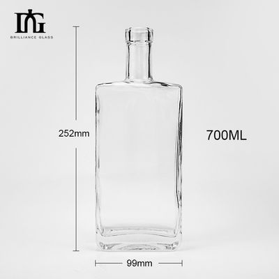 密封タイプ CORK 500ml 700ml ウォッカ・ウイスキー用 クリア・スクエア・空のグラス・ワインボトル