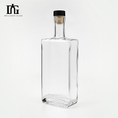 密封タイプ CORK 500ml 700ml ウォッカ・ウイスキー用 クリア・スクエア・空のグラス・ワインボトル