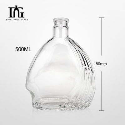 彫刻 表面 処理 シャンパン用 500ml 形状の空のガラス酒瓶