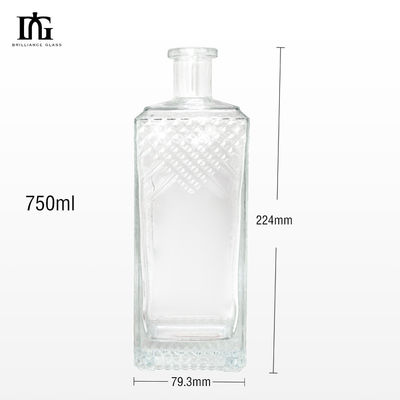 密封タイプ コルク 700ml 375ml 500ml ウィスキー用 ガラスボトル